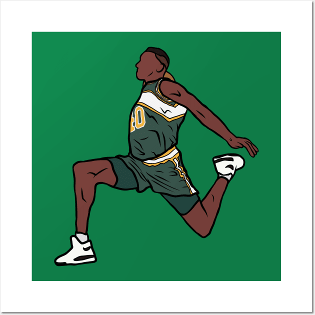 Shawn Kemp Slam Dunk Wall Art by rattraptees